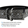 Silver Rhinestone Dog Collar