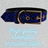 Royal Blue Rhinestone Dog Collar