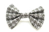 Black and Gray Houndstooth Bow Tie