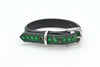 Green Rhinestone Dog Collar