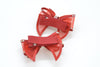 Red Rhinestone Clip-On Hair or Collar Bow