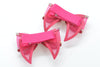Pink Rhinestone Clip-On Hair or Collar Bow