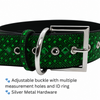 Green Rhinestone Dog Collar