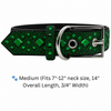 Green Rhinestone Dog Collar
