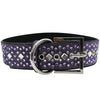 Purple Rhinestone Dog Collar