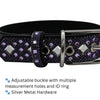 Purple Rhinestone Dog Collar