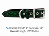 Green Rhinestone Dog Collar