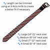 Red & White Stripe Rhinestone Dog Collar
