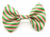 Green & Red Stripe Bow Tie