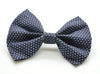 Navy Pin Dot Bow Tie