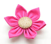 Pink Flower with Gold Button Center