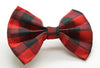 Red & Black Buffalo Plaid Bow Tie