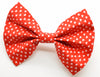 Red and White Heart Bow Tie