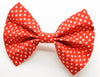 Red and White Heart Bow Tie