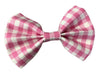 Pink Gingham Bow Tie