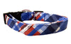 Red White and Blue Plaid Collar