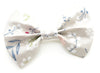 Gray Floral Bow Tie