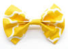 Mustard Yellow Quatrefoil Bow Tie